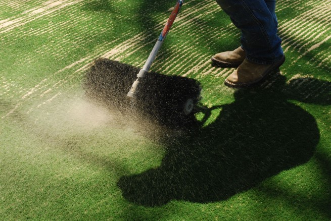 Flagstaff artificial turf installation - base layer aggregate